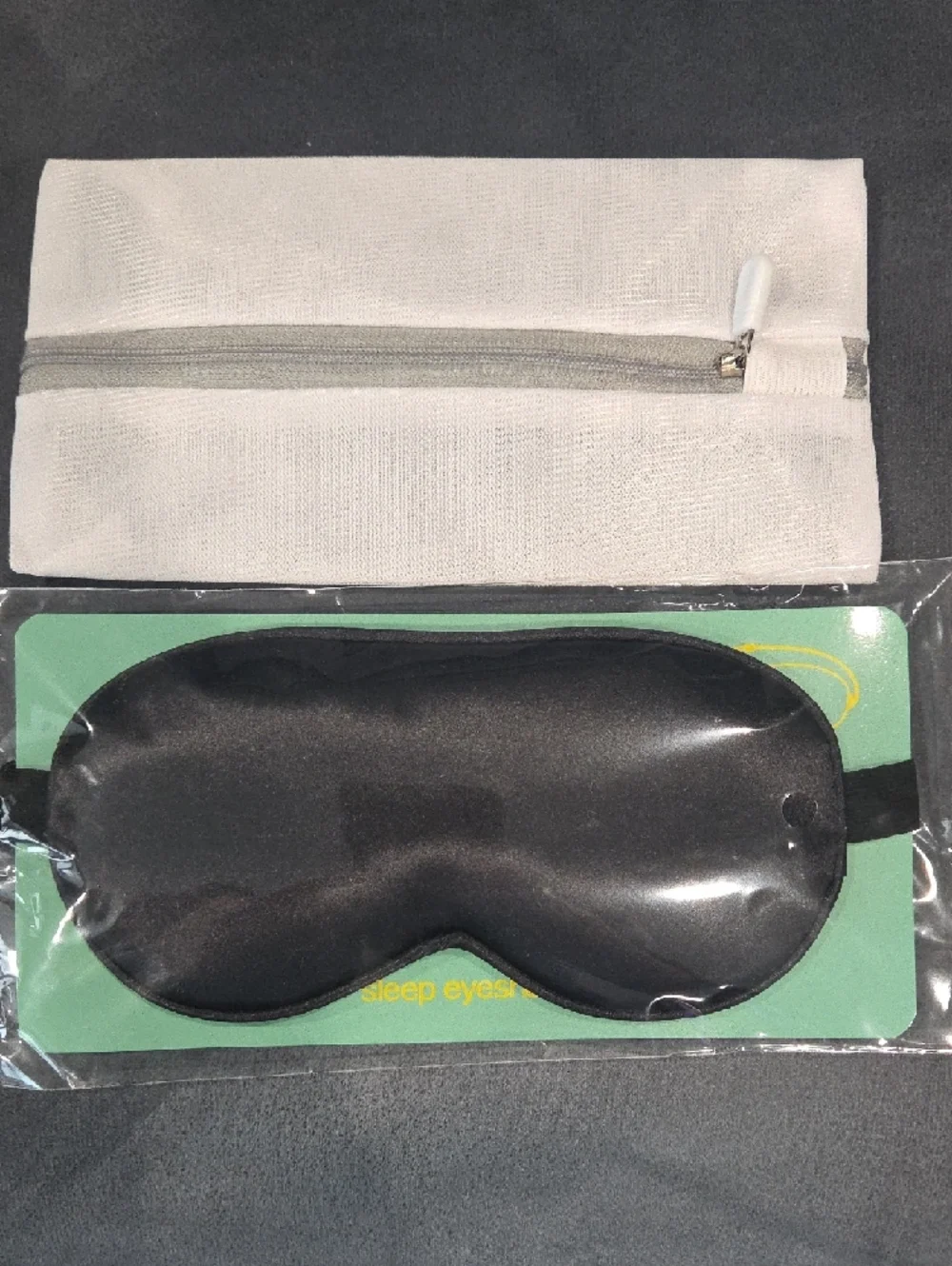 Kids Black Sleep Mask - Adjustable Eye Mask